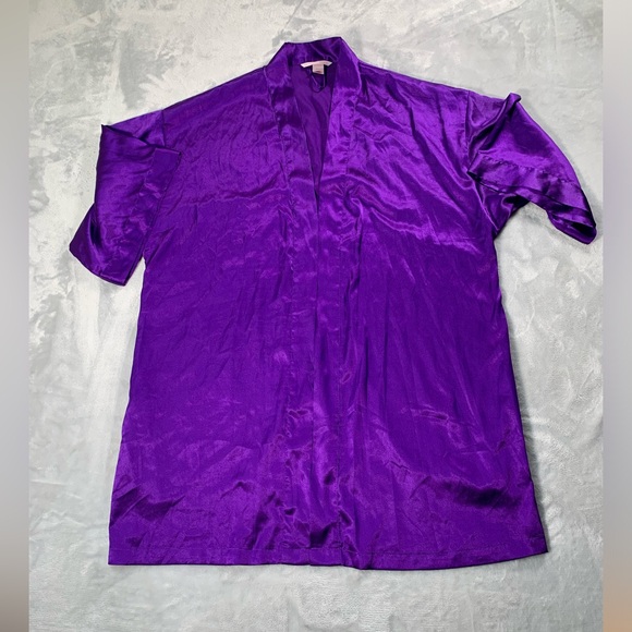 Victoria's Secret Other - Victoria's Secret Vibrant Purple Satin Shirt